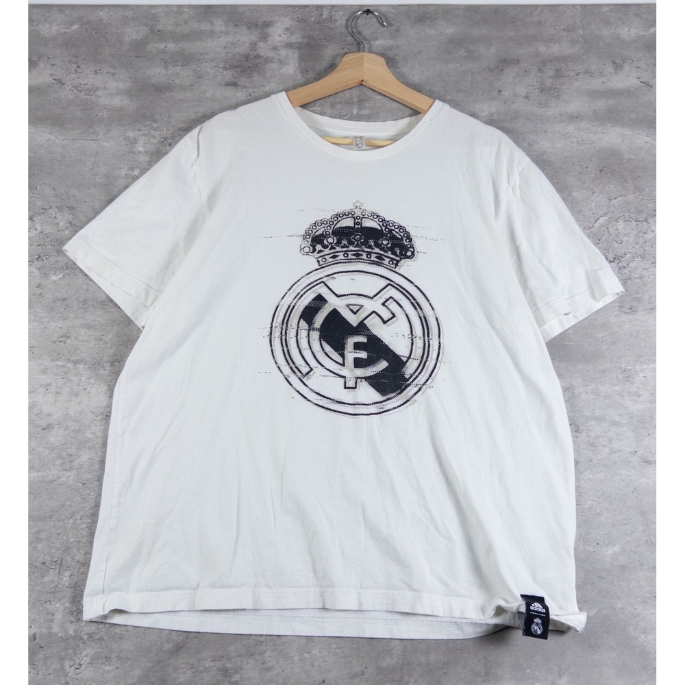 y2k adidas real madrid shirt boxy mens xl